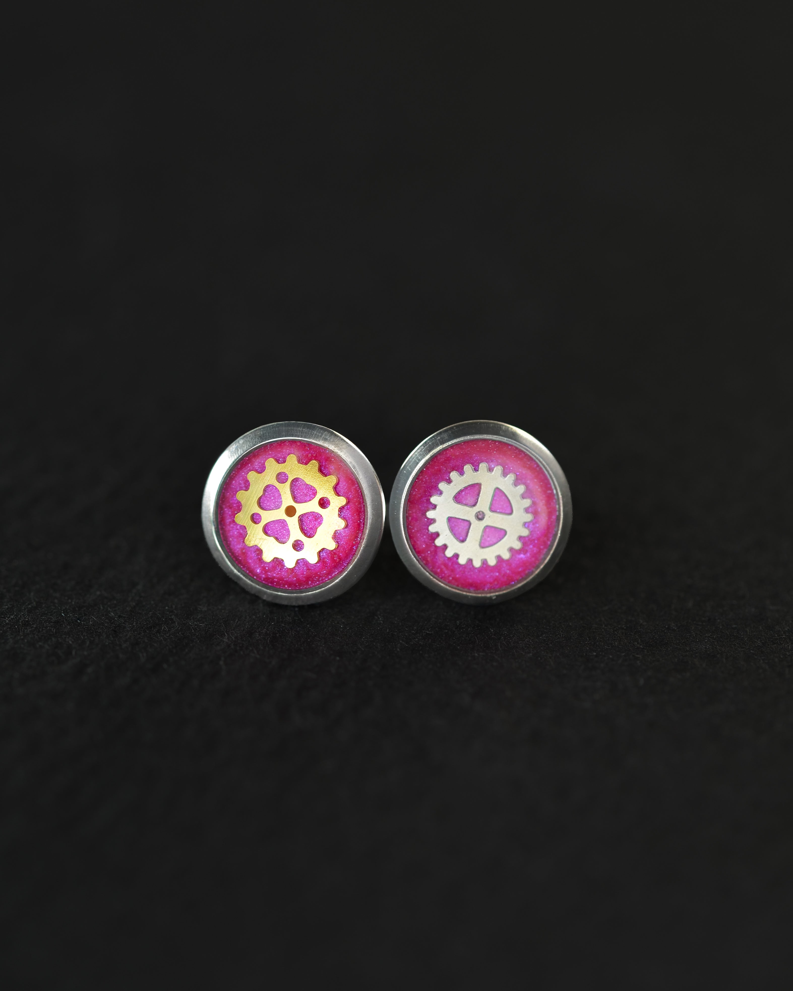 Magenta Mismatch Studs