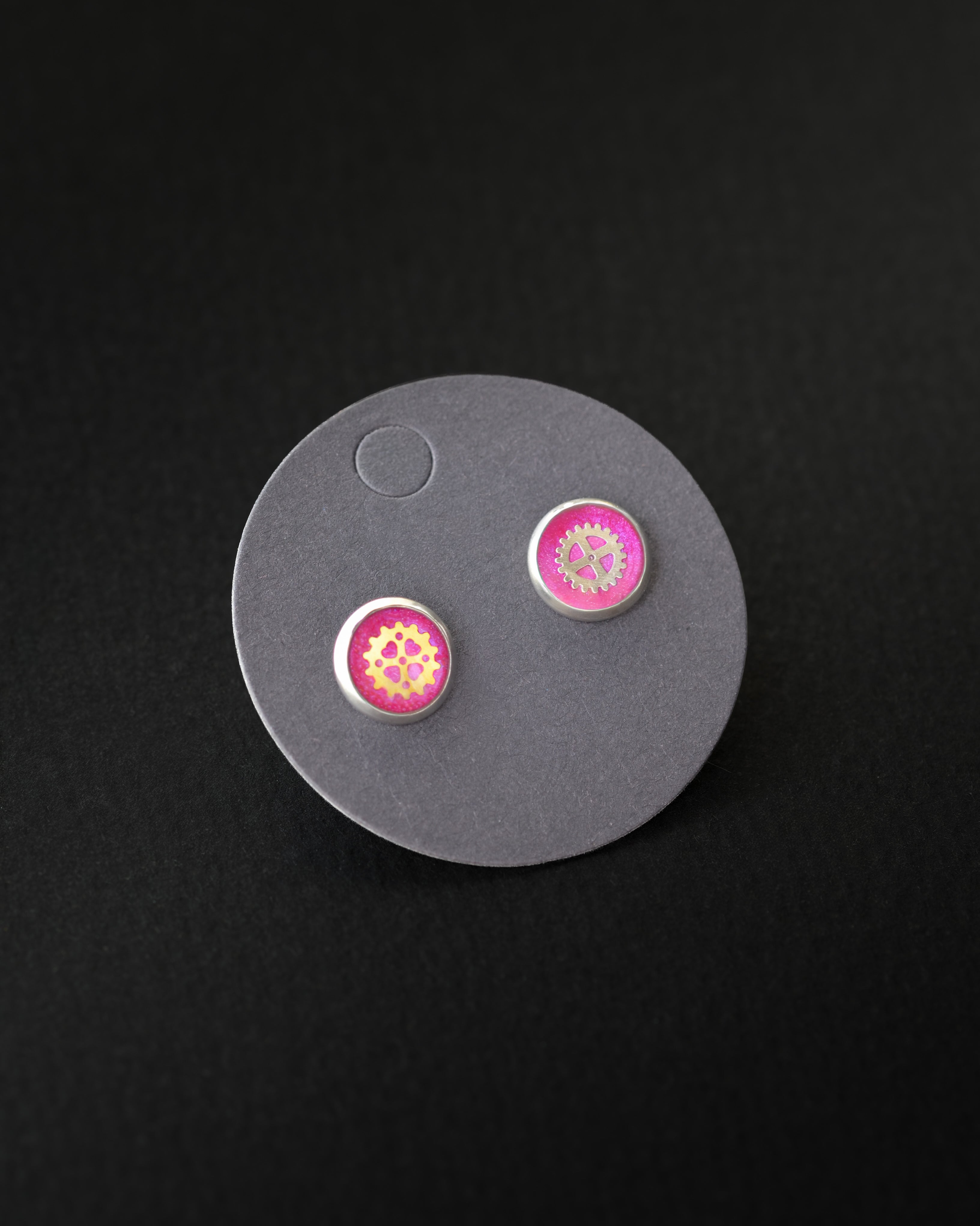 Magenta Mismatch Studs