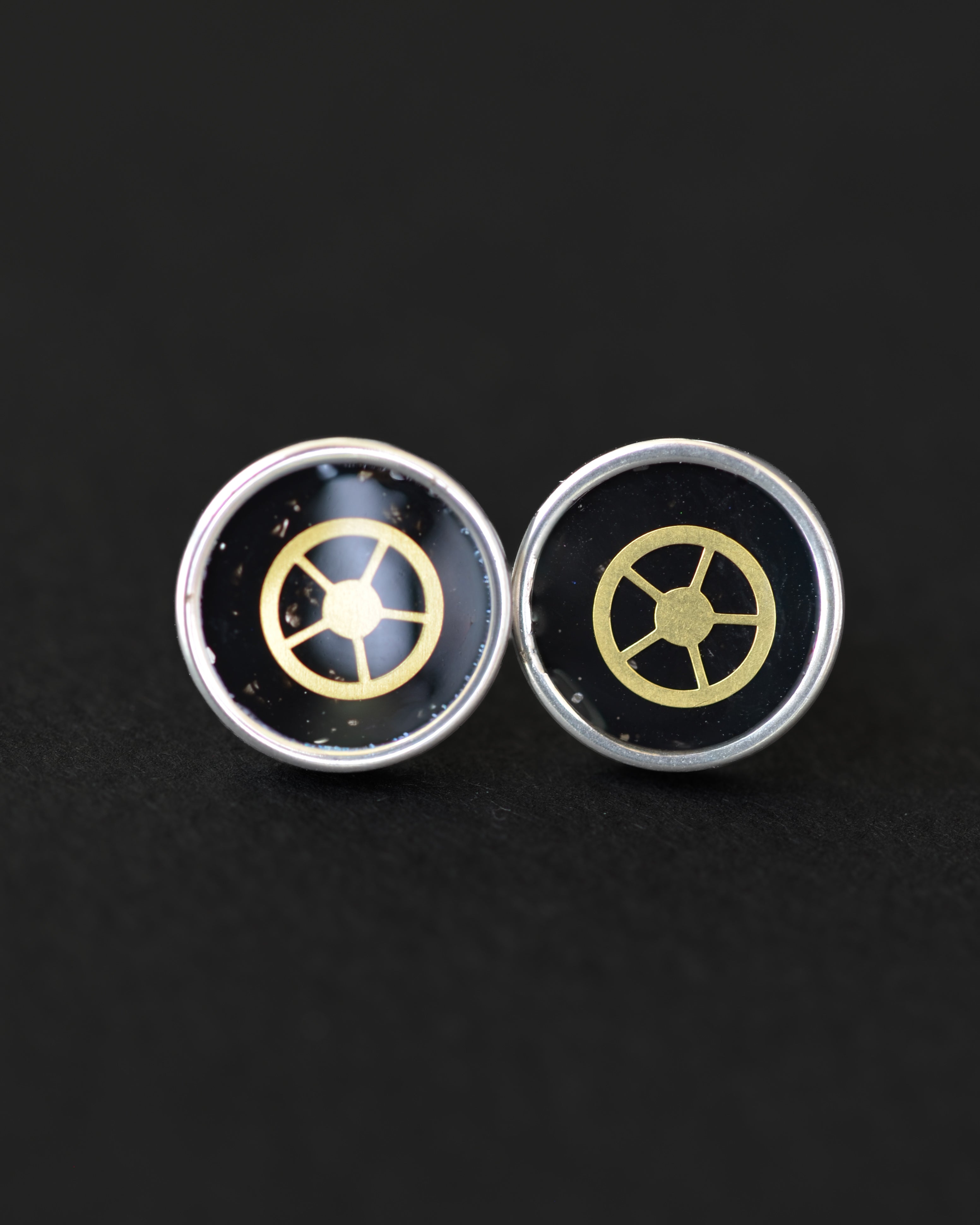 Hand-Painted Midnight Star Studs