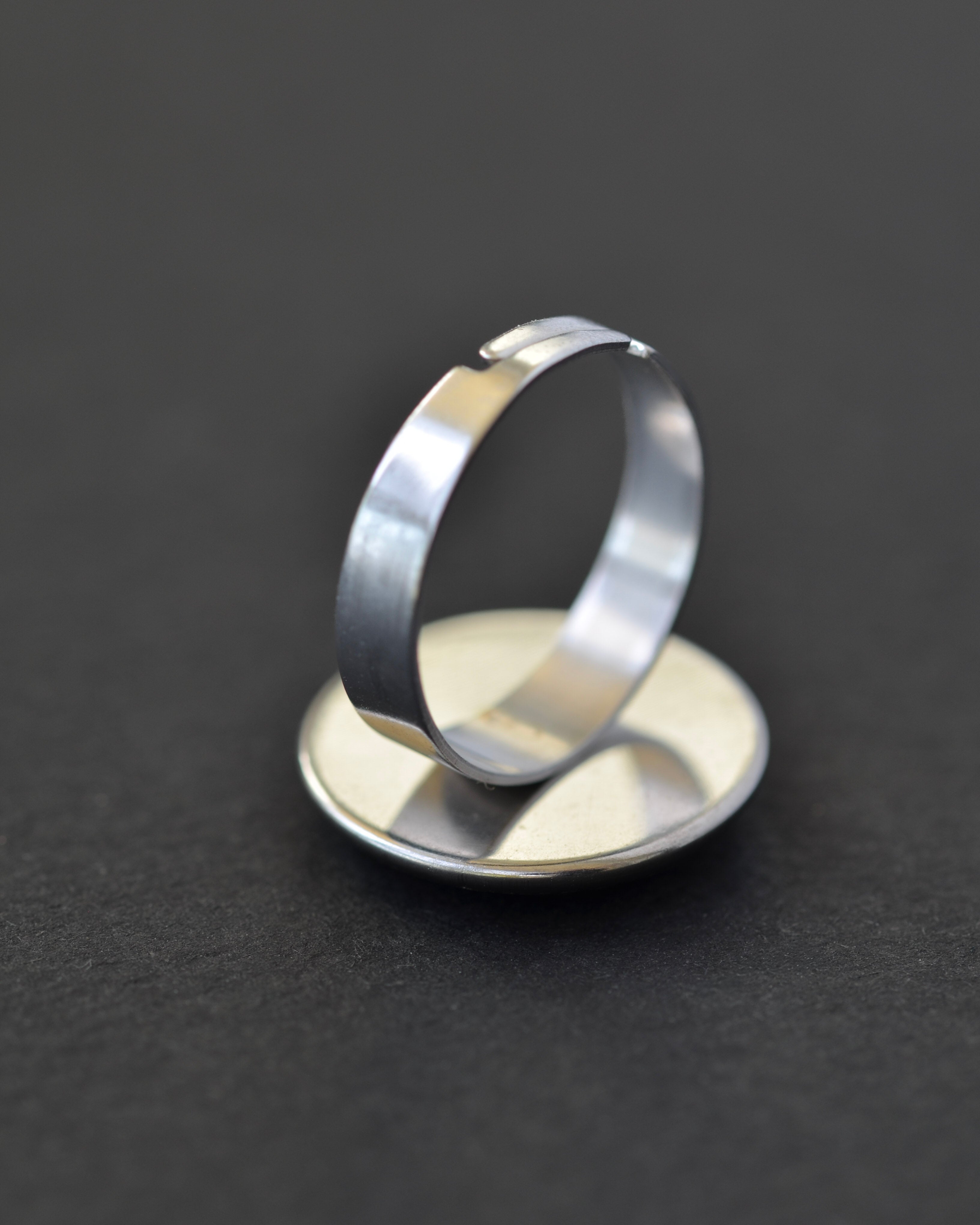 Obsidian Wheel Ring