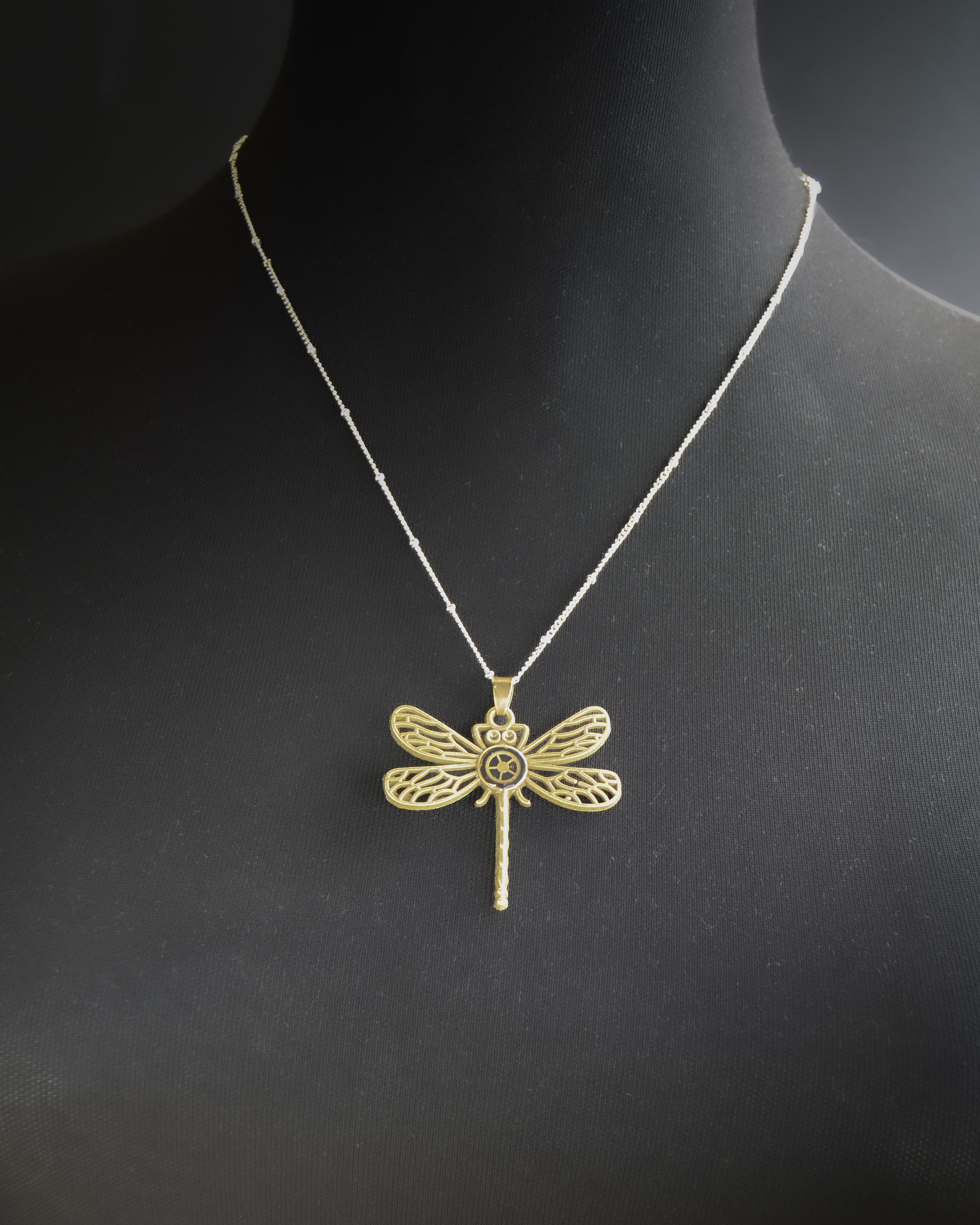 Bronze Dragonfly Necklace