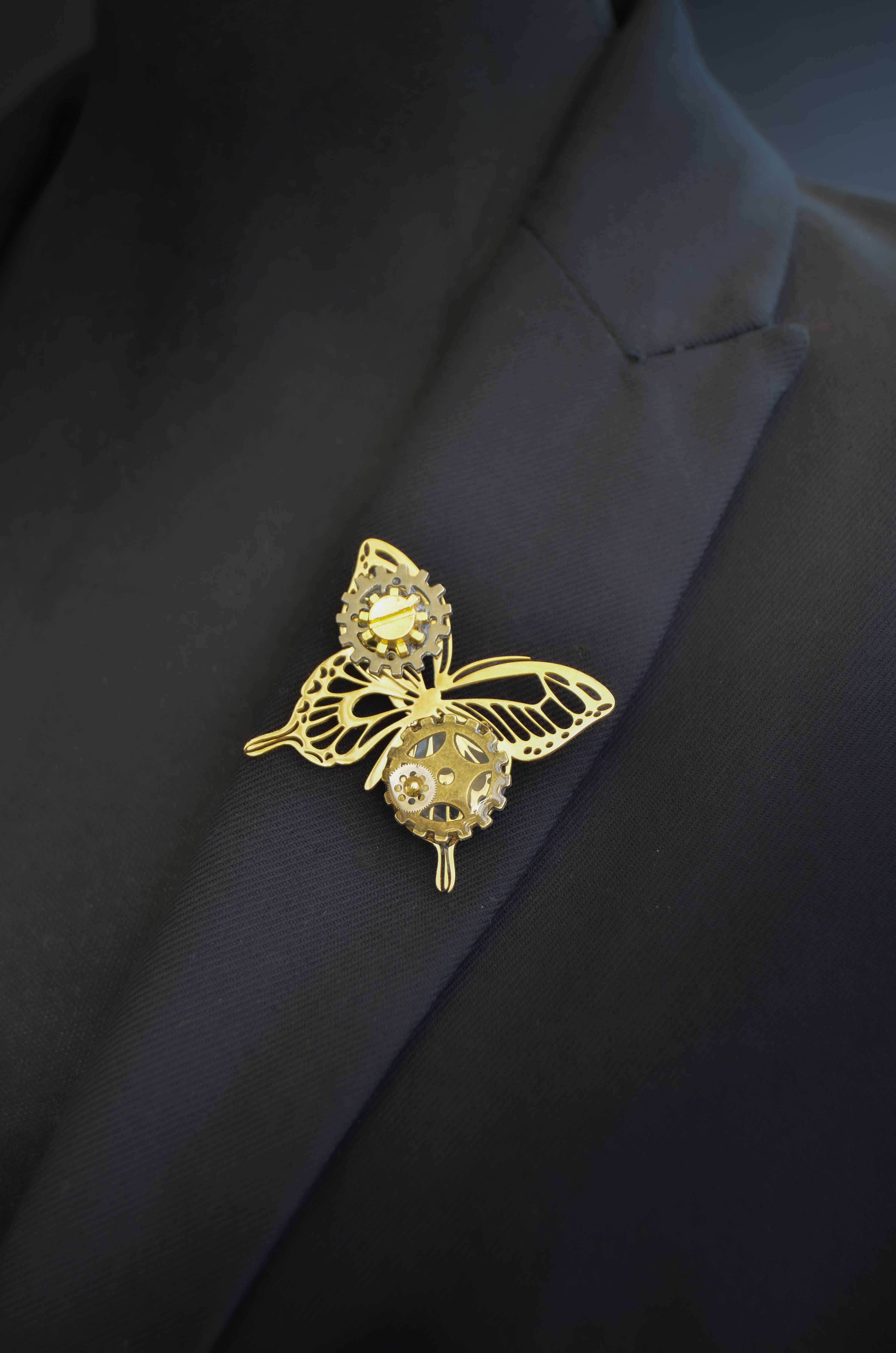 Golden Wingspan Brooch